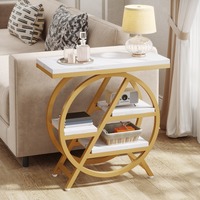 Nouvelle Arrivée 2026 – Table d'Appoint Portable Rétro Américaine Wabi-Sabi, Petite Table Basse pour Salon, Chambre et Hôtel