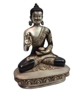 Estatuilla budista de latón con acabado antiguo de alta calidad, artesanía india, estilo religioso, estatua de Buda, escultura coleccionable de arte - Product Image 4