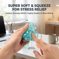 Jouet Squishy Arbre de Noël, Balle Anti-Stress, Jouet Sensoriel Doux et Vibrant pour Enfants, Cadeau de Fête