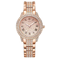 Coffret Cadeau Montre-Bracelet à Quartz de Luxe pour Femme avec Bracelet, Collier, Boucles d'Oreilles et Bague - Boîtier en Alliage, Cadran en Verre - Vente en Gros