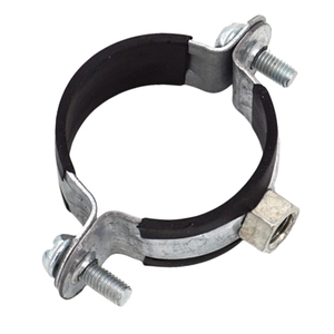 전기 아연 도금 블랙 Edm 고무 안감 원형 분할 행거 파이프 클램프 <span class=keywords><strong>PVC</strong></span> 파이프 용 헤비 듀티 고무 파이프 클램프 - Product Image 5