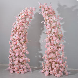 Arco Nuziale Floreale Guang Qianfeng Modello 210 Nuovo Rosa con <span class=keywords><strong>Corna</strong></span> di Bue, Supporto a Corno di Capra, Decorazione con Fiori Artificiali per Location di Fidanzamento - Product Image 3