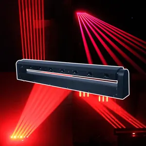 Lampu Laser sorot bergerak Laser, cahaya kepala Laser hijau merah, lampu Par Dj disko mata 8 lubang Dmx desain Modern