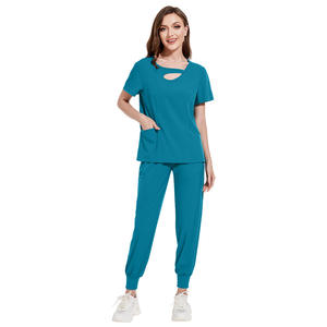 2024 Spandex Gommage Uniformes Ensembles Travail Joggers Scrubs Hôpital Infirmière Uniforme Ensembles <span class=keywords><strong>Spa</strong></span> Uniforme Paire - Product Image 4
