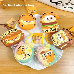 Mini porte-monnaie et écouteur en silicone <span class=keywords><strong>Garfield</strong></span> véritable Porte-clés en PVC avec dessin animé créatif Cadeau d'anniversaire pour femme - Product Image 3