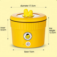YUEDISI 1.2/1.5L Petite marmite multifonction pour la maison, idéale pour dortoir, cuiseur électrique à nouilles antiadhésif, mini-hotpot