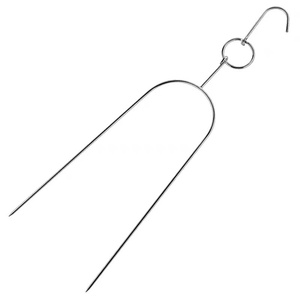 Fourchette de rôtissage en acier inoxydable en forme de U, épaissie, pour canard rôti, pigeon, cochon d'engraissement et poulet (Modèle DX-0020) - Product Image 2