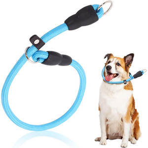Slip Dog Training Choke Collar Durable Nylon Ajustable P-Collar Correa de cuerda suave para perros - Product Image 1