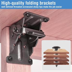 90 Degree Self Locking Folding Hinge Furniture Hinges Table Leg Bracket Adjustable Support for Kitchen <b>Chair</b> <b>Desk</b> Foldable - Product Image 2