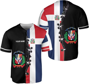 Maillots de baseball et uniformes de softball de la République dominicaine, vente en gros d'usine, personnalisation, t-shirt de softball de haute qualité - Product Image 6
