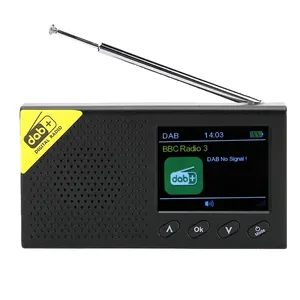 Dab automatico dell'esposizione Lcd a 2.4 pollici portatile di DAB-PC1 + doppio allarme senza fili che mette la Radio di Digital Dab Fm con BT