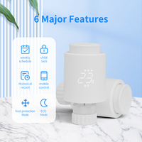 Vanne thermostatique intelligente programmable Tuya ZigBee3.0 ABS PC avec commande vocale Alexa pour radiateur