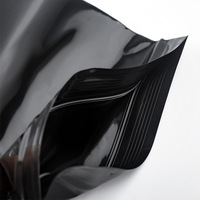 Sacs d'emballage en plastique PE noir brillant, refermables, étanches, épaissis, pour la confidentialité, recyclables, avec fermeture éclair, personnalisables, vente en gros