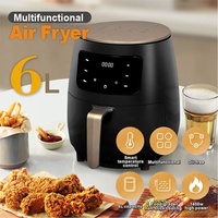 Friteuse à Air Chaud Numérique de 6L pour Usage Domestique, Cuisine Saine Faible en Gras, Pot de Cuisson Intelligent, Four Électrique Profond et Chaud