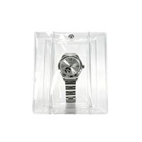Pochette de rangement pour bijoux et montres, en PVC transparent, pour montres mécaniques à remontage manuel, emballage carton personnalisable