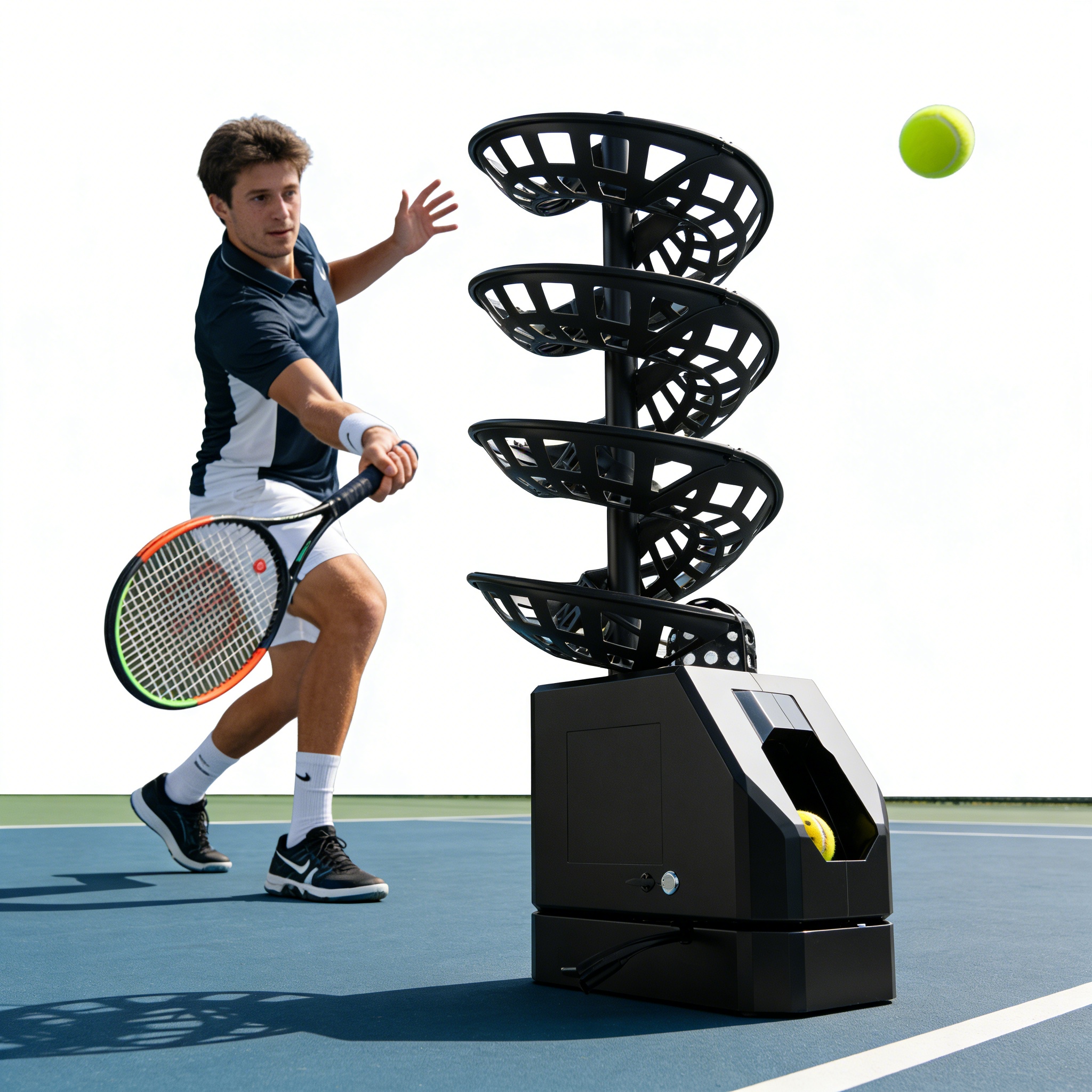 Customizable Tennis Ball Trainer Premium Ball Launcher for All Level Tennis Player Training