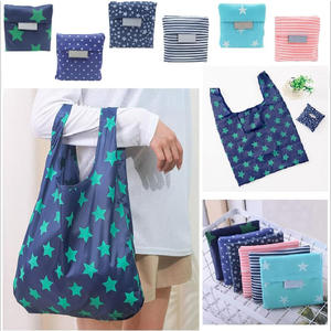 Custom Eco-Friendly Recycled Polyester Foldable Grocery Tote <b>Bag</b> Reusable Polyester <b>Folding</b> Shopping <b>Bag</b> - Product Image 4