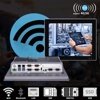 Panneau d'écran tactile industriel capacitif/résistance IP65 de 12.1 pouces PC intégré/montage mural/ordinateur de bureau/VESA sans ventilateur