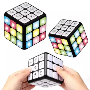 Многофункциональный музыкальный куб, креативные Детские умные светодиодные Сменные головоломки со светодиодной подсветкой, антистрессовые многорежимные электрические игрушки