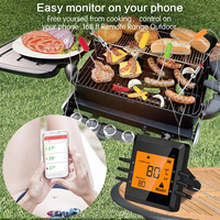 Thermomètre numérique pour four à griller en plastique connecté Bluetooth Hypersynes Pro-03, 6 capteurs, portée de 60+M/190+Ft, alarme de cuisson, minuterie