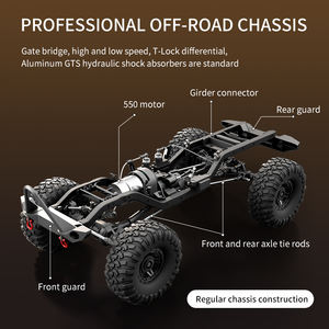 Coche Teledirigido Todoterreno RC Rock Crawler RTR 2.4G, Escala 1:10, Totalmente Proporcional, HB R1011~R1016, Control Remoto 4WD, Alcance de 100M, Interior/Exterior - Product Image 5