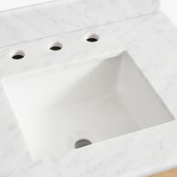Meuble-lavabo moderne pour salle de bain avec vasque encastrée, armoire étroite plaquée chêne avec 3 tiroirs, meuble-lavabo autoportant