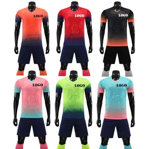 Thailand quality soccer suit custom football jersey soccer wear cheap kids sublimation football jerseys with your logo