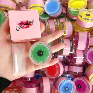 Etiqueta privada 2 en 1 máscara de labios para dormir conjunto de exfoliante labial exfoliante hidratante y bálsamo labial - Product Image 2