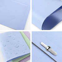 Carpeta de Negocios A4 con Clip de Paja de Trigo, Material de Oficina y Escolar de Plástico, Carpeta de Documentos de Doble Bolsillo