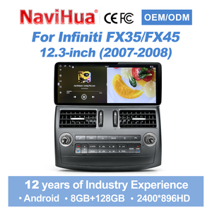 Autoradio Android NaviHua New 12,3 pouces pour Infiniti FX35 FX45 2007-2008, écran multimédia, lecteur DVD, CarPlay, navigation - Product Image 1
