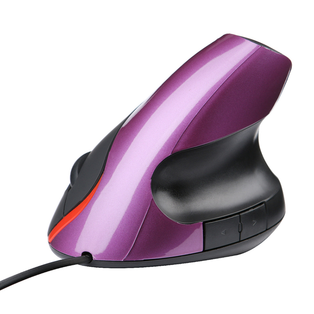 5D USB Wired Vertical Mouse Ergonomic Design Computer PC Mouse with Wrist Brace Optical Mouse