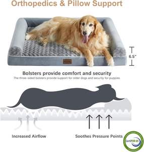 Colchón de espuma ortopédica plegable, cama para perros grandes, cubierta lavable extraíble impermeable, diseño moderno - Product Image 3