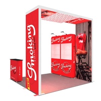 Stand d'exposition modulaire en aluminium portable avec éclairage LED personnalisé 10x10 pieds, vitrine pour salon professionnel