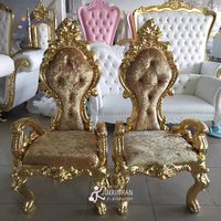 Chaises de trône royales de luxe de haute qualité pour mariage, chaises de trône personnalisées pour couple de mariage