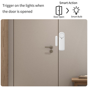Alarme magnétique de porte intelligente Smart Life, capteur de porte/fenêtre intelligent Tuya Wifi pour détection d'ouverture/fermeture via application - Product Image 4