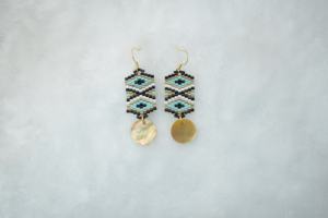 أقراط نسائية بتصميم جديد لعام 2026، أقراط معلقة كلاسيكية بطراز عرقي قديم، مصنوعة يدويًا من الخرز الميوكي مع قلادة صدفية - Product Image 2