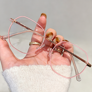 Gafas con Filtro de Luz Azul para Miopía, Diseño Hexagonal, Patrón Geométrico, Montura Completa, Estilo Estudiantil, Unisex, Decorativas - Product Image 2