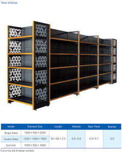 Estantería de góndola de supermercado de tienda minorista de doble cara de alta calidad para estantes de Farmacia de tienda - Product Image 5