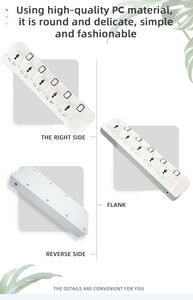 Enchufe de Mesa con 5 Tomas de Corriente, 10A, Interruptores de Sobrecarga, Obturador de Seguridad, Material Ignífugo para Uso en el Hogar y la Oficina, Venta al por Mayor de Fábrica - Product Image 2