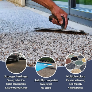 Suelo <span class=keywords><strong>de</strong></span> Piedra Lavada con Resina Permeable, Ecológico y Permeable al <span class=keywords><strong>Agua</strong></span> para Entradas <span class=keywords><strong>de</strong></span> Vehículos, Caminos y Infiltración <span class=keywords><strong>de</strong></span> <span class=keywords><strong>Agua</strong></span> <span class=keywords><strong>de</strong></span> <span class=keywords><strong>Lluvia</strong></span> - Product Image 6