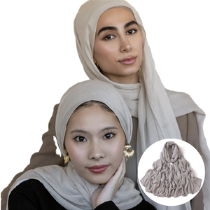 Foulard Hijab Sharut 180*80cm en Gros – Fournisseur de Voiles Unis, Châles et Écharpes Musulmanes Extensibles en Jersey de Coton - Product Image 1