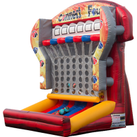 Jeu de basket gonflable Moonwalk Commercial Connect 4, jeux gonflables pour enfants