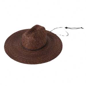 New Arrival Fashion Trendy Casual Straw Fedora <b>Hat</b> Outdoor Sunshade Jazz <b>Hat</b> with <b>Floppy</b> Strap Spring Summer Wide Brim <b>Sun</b> <b>Hat</b> - Product Image 6