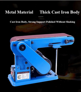 Máquina Amoladora <span class=keywords><strong>de</strong></span> Banda <span class=keywords><strong>de</strong></span> Servicio Pesado con Motor Industrial Pequeño <span class=keywords><strong>de</strong></span> 450W, Utilizada como Herramienta para Trabajos <span class=keywords><strong>de</strong></span> Carpintería y Procesamiento <span class=keywords><strong>de</strong></span> Metales en Bancos <span class=keywords><strong>de</strong></span> Trabajo - Product Image 3