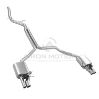 Pot d'échappement Valvetronic arrière central en acier inoxydable épais, ajustement parfait pour Audi A6 A7 C7 2.0T, amélioration haute performance, conception à fixation par boulons.