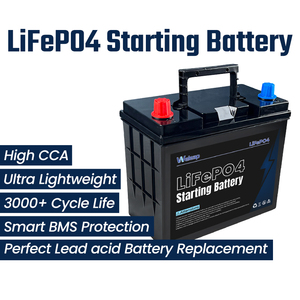 12 वी 45-45 रोह-अंतर्निहित चार्ज संकेतक के साथ अंतर्निहित स्टार्टर बैटरी, 70% लाइट-वेट 600ccca Lfp स्टार्टर बैटरी - Product Image 1