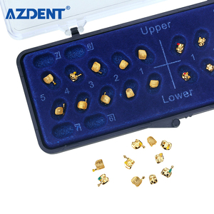 Staffe metalliche a base di maglie ortodontiche dentali placcate in oro 24K AZDENT a basso costo - Product Image 4