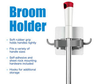 カスタムホームオーガナイザー壁マウントほうきとモップホルダープラスチッククリーニングツールラック - Product Image 6