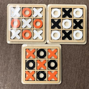 Premium Wood Tic <strong>Tac</strong> Toe Set Board Game Classic Family Table Game for Adults Children XOXO Travel Chess Board Family Gift Idea - Product Image 2