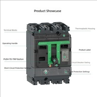 Interruptor Automático Schneide MCCB, Modelo ComPacT NSX400N 400, Unidad de Disparo Electrónica, 4 Polos, 35kA, 415V, 50/60Hz, Carcasa Moldeada